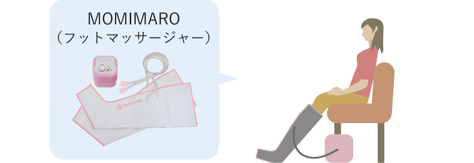 もみまろ フットマッサージャーに搭載されているエアーポンプ